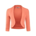thumbnail image 1 of Doublju Women's 3/4 Sleeve Bolero Open Front Cardigans (Plus Size Available), 1 of 4