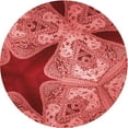 thumbnail image 1 of Ahgly Company Indoor Round Patterned Love Red Area Rugs, 5' Round, 1 of 6