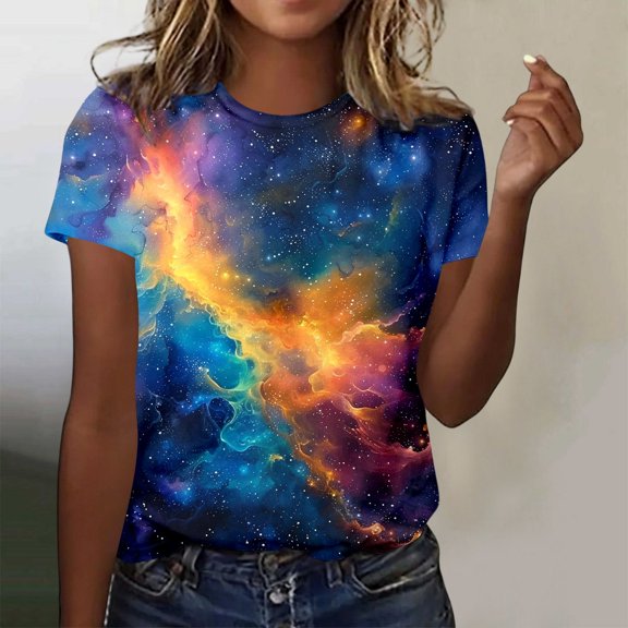 Graphic Print Short Sleeve T Shirt Casual Crewneck Top For Everyday Comfort And Stylish Wear