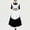Black, variant on Xijirk Womens Victorian Maid Collared Long Puff Sleeve Ruffle Maxi Dress with Ruffled Apron for Halloween Cosplay Party Role Play,Black,XL