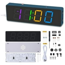 Soldering Practice Kit, 4-Digit Digital Alarm Clock Kit with RGB Colorful Modes, Diplay DIY Project