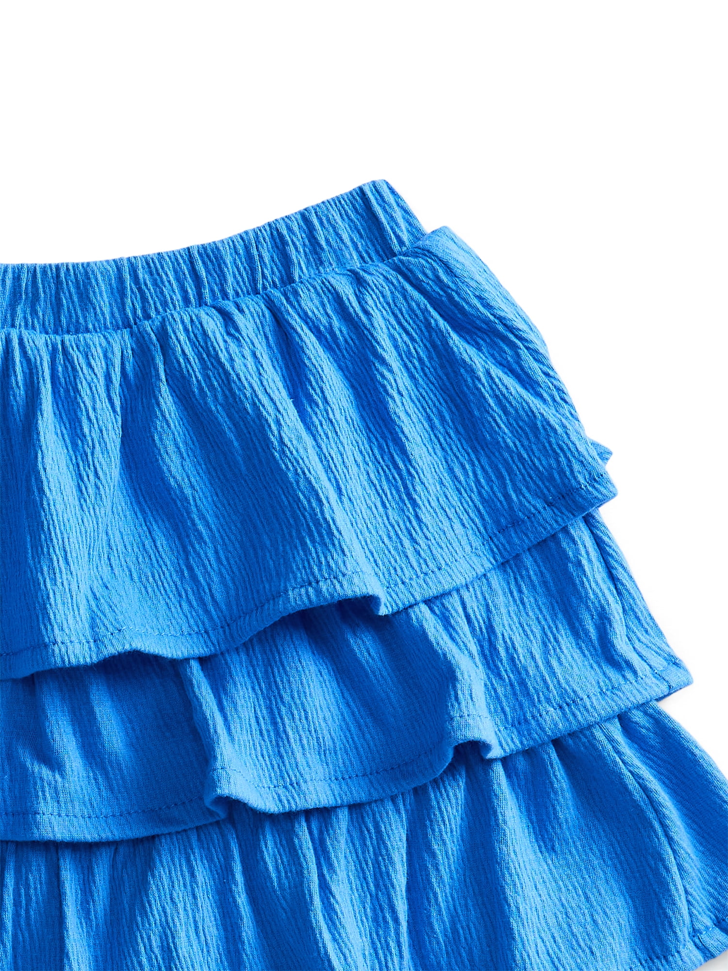 Wonder Nation Girls Tiered Scooter Skirt, Sizes 4-10