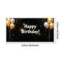 thumbnail image 3 of LUUFILx 40th Birthday Backdrop Banner Gold Black Party Decoration Supplies Photography Props Vintage Elegant Background Balloons, 3 of 8