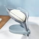 thumbnail image 1 of Bar Soap Holder Leaf Shape - Self Draining Soap Dish for Bar Soap, Decorative Plastic Soap Tray, Soap Box with Suction Cup for Shower Bathroom Kitchen, 1 of 4
