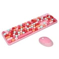 thumbnail image 1 of Mofii Sweet Keyboard Mouse Combo Mixed Color 2.4G Wireless Keyboard Mouse Set Circular Suspension Key Cap for PC Laptop Pink, 1 of 7