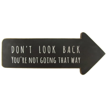 Wood Backed Wall - Don't Look Back Motivational/Inspirational Quote Wood Sign House&Home Wall Decor