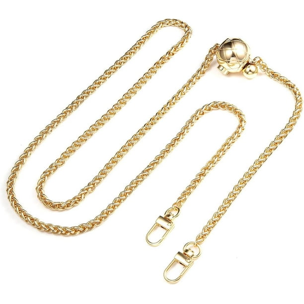 Cadena plateada para bolso cadena plateada para bolso de 130 cm cadena de metal ajustable para bolso de hombro bolso de hoja Walmart en linea