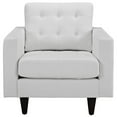 thumbnail image 2 of Fauteuil LexMod en Cuir Empreint de Blanc, 2 of 5