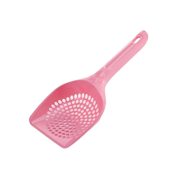 ACDANC Cat Litter Scoop,Can Be Placed Or Hung Shovel for Kitty Litter Box,Hollow-Out Design Plastic Litter Scoop,Pink,10"x4.33"