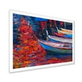 thumbnail image 2 of Boats During Warm Sunset Resting On The Water IX 32 in x 16 in Framed Painting Canvas Art Print, by Designart, 2 of 4