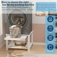 thumbnail image 3 of Garvee 29-Inch Washer Dryer Pedestal with Pull-Out Shelf, Anti-Vibration Storage Base, 800LB Capacity, White, 3 of 7