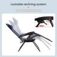 thumbnail image 3 of Dkeli Zero Gravity Chair Folding Mesh Zero Gravity Recliner with Cup Holder and Pillow Support 300lbs for Deck, Lawn, Poolside, Camping, Blue, 3 of 7