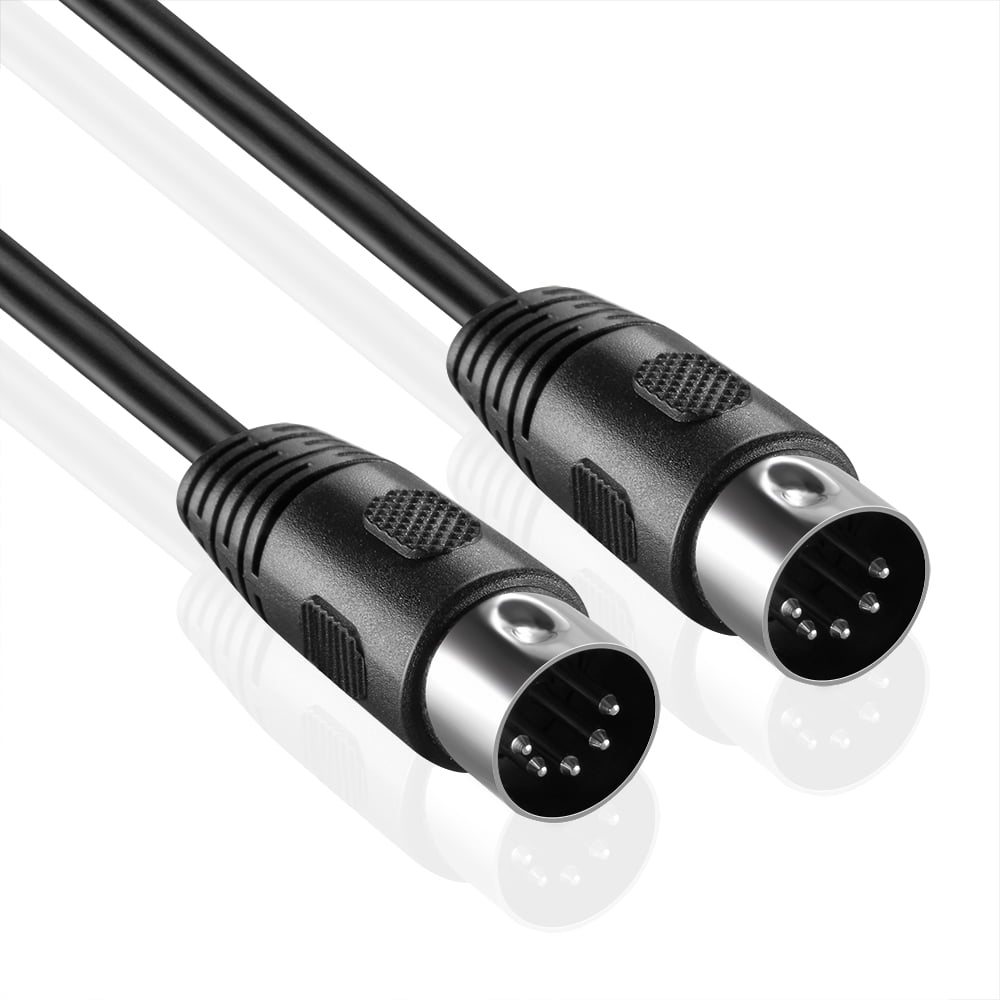 3FT MIDI Cable 5 Pin DIN Male Audio Connector Interface Jack Plug Wire Cord