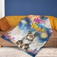 thumbnail image 4 of Happy New Year with Miniature American Shepherd Fireworks Holiday Xmas Winter 2025 Cozy Fleece Blanket MAS Dog Lover Gifts Warm Soft Throw Blanket - 00025, 4 of 5