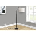 thumbnail image 3 of Lighting - 65"H - Floor Lamp - Black Metal - Ivory Shade - Contemporary, 3 of 4