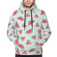 thumbnail image 2 of Bingfone Watermelon Men's Drawstring Hoodie Long Sleeve Pocket Sweatshirts-Large, 2 of 6