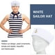 thumbnail image 4 of EeaseMX pieza de sombrero de marinero azul marino, sombrero de cúpula de verano, sombrero de capitán marinero, sombrero de marinero rizado, 4 of 7
