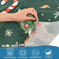 thumbnail image 3 of Yayeee Kitchen Curtains Light Filtering 27"x36" Rod Pocket Short Cafe Window Panel, Green Christmas Trees, 3 of 7