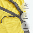 thumbnail image 5 of Insulated Sleeping Bag Liner – Mummy Shape, Sulphur Yellow, Regular Compact (78 x 31.5), Thermolite Fill, Drawstring Closure, Winter and 3-Season Use, 5 of 7