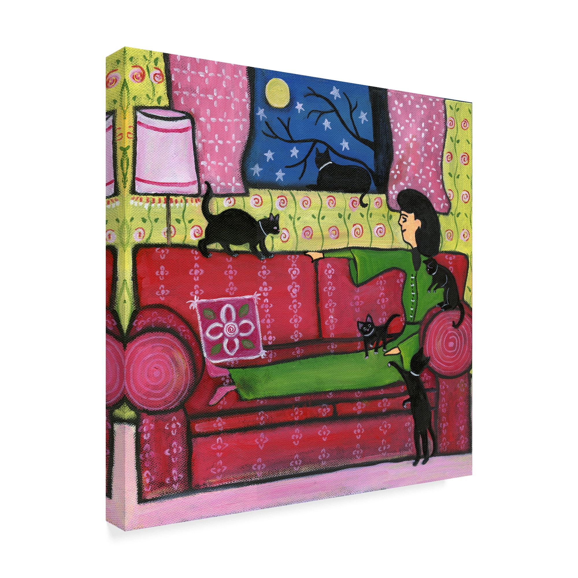 Trademark Fine Art 'Playtime With Kittens' Canvas Art by Cheryl Bartley