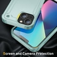 thumbnail image 4 of Feishell Compatible for Apple iPhone 13 (6.1 inch) Case,Dual Layer Protective Shockproof Hybrid Soft TPU + Hard PC Drop Protection Anti-Scratch Phone Case,Green, 4 of 7