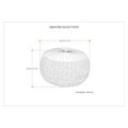 thumbnail image 2 of Pemberly Row Pouf Rond en Tissu de Velours Vert Sarcelle avec Détails Tissés, 2 of 8