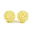 thumbnail image 2 of 100pcs AB-color Resin Rhinestone Beads with Acrylic Round Beads Inside for Bubblegum Jewelry Yellow 20x18mm Hole: 2~2.5mm, 2 of 3