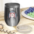 thumbnail image 2 of Baseball State of Mind Quote with a Retro Bats & Ball Art Merch Gift, Stainless Steel 12oz Wine Tumbler, 2 of 5
