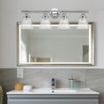 thumbnail image 3 of Globe Electric Parker 4-Light Chrome Vanity Light with Clear Glass Shades ,51446, 3 of 8