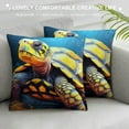 thumbnail image 3 of GOSMITH Beach Throw Pillow Covers , Ocean Themed Sea Turtle Seahorse Octopus Jellyfish Pillow Covers for Couch Sofa Bed Home Decor Square Coastal Pillowcase Outdoor Patio Furniture Cushion Cases, 3 of 5