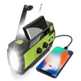 thumbnail image 4 of Radio de manivela de emergencia, radio de alerta meteorológica, radio de supervivencia con energía solar con linterna superbrillante, cargador de teléfono, alarma SOS, brújula para huracán, 4 of 5