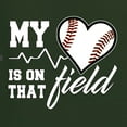 thumbnail image 2 of Wild Bobby, My Heart Is On That Baseball Field, Sports, Men Long Sleeve Shirt, Forest Green, 3X-Large, 2 of 4