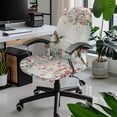 thumbnail image 2 of Whosucclay Hummingbird Cherry Blossom Print Office Chair Cover, Washable Chair Slipcovers Removable Computer Chair Slipcovers with Elastic Bottom Protective Rotating Desk High Back Seat-S, 2 of 7