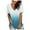 Light blue, variant on Womens Summer Tops Casual Gradient Short Sleeve V Neck Tie-dye T Shirts Loose Fit Plus Size Plain Tees