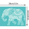 thumbnail image 2 of 2 plantillas de mandala de elefante de 28 x 22 cm (11 x 8,6 pulgadas), autoadhesivas, reutilizables, de malla, lavables, para serigrafía y decoración del hogar., 2 of 9