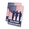 thumbnail image 1 of Military Discounts (24" X 36") 4mm Corrugated Plastic Panel, Graphics Applied To 1 Side (Pk of 2), 1 of 4