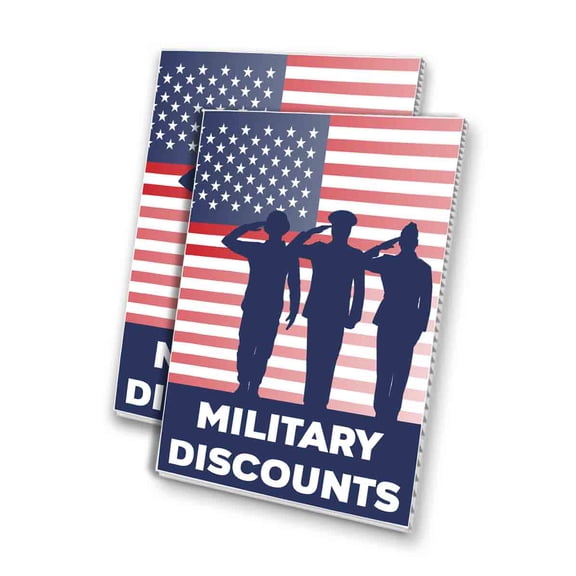 Military Discounts (24" X 36") 4mm Corrugated Plastic Panel, Graphics Applied To 1 Side (Pk of 2)
