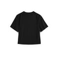 thumbnail image 6 of Ma Croix Womens Lightweight Active Waist Cut Crop Hemline Short Sleeve T Shirt, 6 of 7