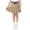 Khaki, variant on Girls' Pleated Mini Skirts Kids High Waisted A Line Preppy Look Skorts with Bow Tie