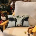 thumbnail image 2 of Qinduosi Set of 2 Cow Greenery Eucalyptus Throw Pillow Covers 12x20 Inch Outdoor Spring Summer Decor Country Farmhouse Lumbar Decorative Cases Decorations for Couch Sofa Living Room 12x20inch, 2 of 8