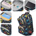 thumbnail image 4 of Dinosaur and Bone Navy Blue Pattern Cute School Backpack Bag with Padded Back and Adjustable Shoulder Straps 16.9 X 12.6 X 5.9 Inches, 4 of 5