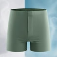 thumbnail image 6 of zeranth Men Summer Ice Silk Shorts Briefs Mid-rise Elastic Waistband Seamless Thin Underwear Loose Fit Wide Leg Sleeping Shorts, 6 of 7