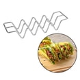 thumbnail image 3 of Stainless Steel Taco Holder Tortilla Stand Burrito Tray the actual Shell Rack w/Handles, 3 of 9