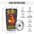 thumbnail image 5 of Wakey Wakey Egg Baky Funny Rooster 20oz Stainless Steel Insulated Tumbler - Leak-Proof Travel Coffee Cup, Farm Humor Chicken Themed Drinkware for Morning, 5 of 6