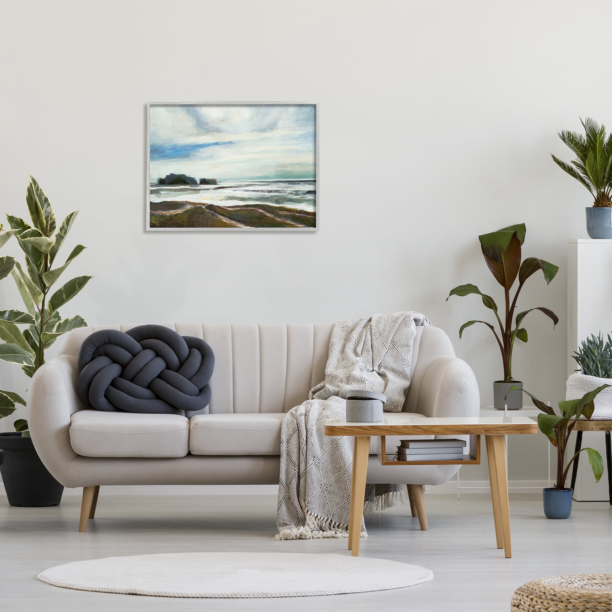 Stupell Industries Abstract Rigid Coast Landscape White Fluid Waves, 24 x 30, Designed by Stacy Pollard