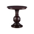 thumbnail image 2 of Kingfisher Lane Round Wood Accent Table Pedestal Base 26.5" High in Espresso, 2 of 12