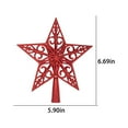 thumbnail image 3 of 5.9 Inch Christmas Tree Topper Star, Glittered Star Treetop Decoration, Hollow-Out Star Topper Decoration for Christmas Home Decor, Christmas Tree Decor, 3 of 6