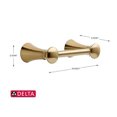 thumbnail image 2 of Delta Faucet 73850-CZ Lahara Pivoting Toilet Paper Holder, Champagne Bronze, 2 of 5