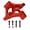 Red, variant on YAHHU 1/10 RC Front Shock Tower Aluminium Alloy Damper Shock Absorber Board for Losi Baja Rey RC Cars Red 2.01 x 1.89 x 1.73 inches Replacement Accessories Toy Part