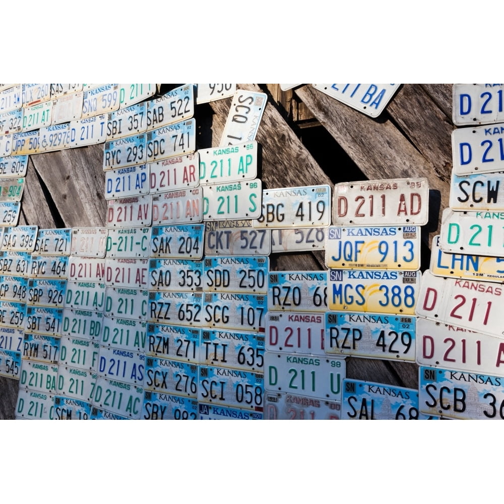 Kansas license plates at Art Park designed by Ron Lessman, Truckhenge